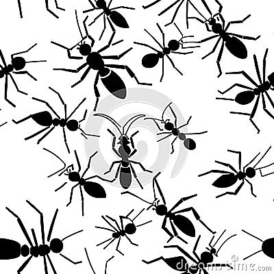 Ants in forest, AI-Generatet Stock Photo