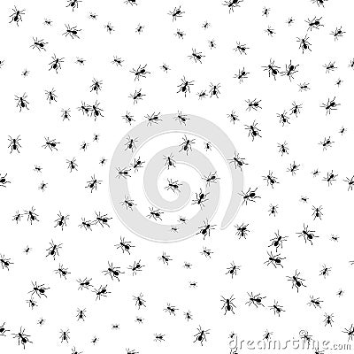 Ants group isolated on white Vector Illustration