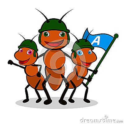 Ants Soldier Vector Illustration