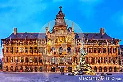 Antwerp City Hall, Belgium Stock Photo