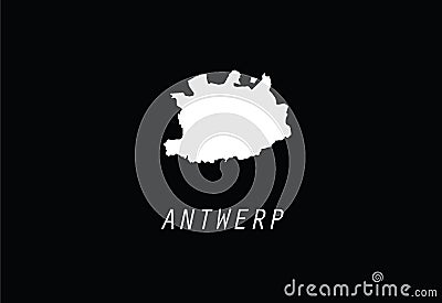 Antwerp outline map Belgium province region Vector Illustration