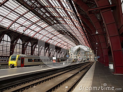 Antwerpen Centraal Train Station Stock Photo