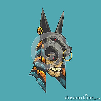 Anubis skull Vector Illustration