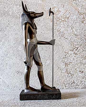 Anubis statue of eygiptian god Editorial Stock Photo