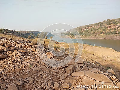 Dryland river Stock Photo