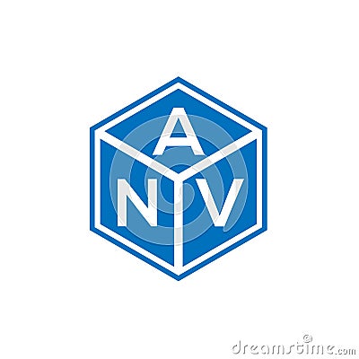 ANV letter logo design on black background. ANV creative initials letter logo concept. ANV letter design Vector Illustration