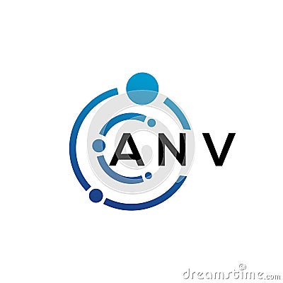 ANV letter logo design on black background. ANV creative initials letter logo concept. ANV letter design Vector Illustration