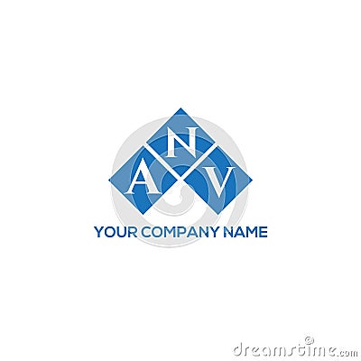 ANV letter logo design on WHITE background. ANV creative initials letter logo concept. Vector Illustration