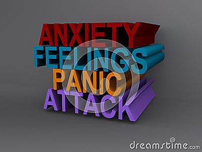 Anxiety and panic attack Cartoon Illustration