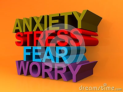 Anxiety stress fear worry Stock Photo