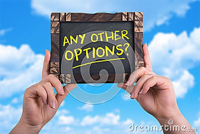 Any other options Stock Photo