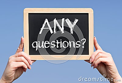 Any questions sign Stock Photo