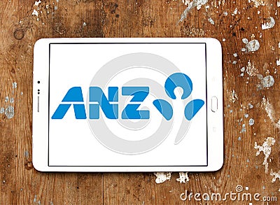 ANZ bank logo Editorial Stock Photo