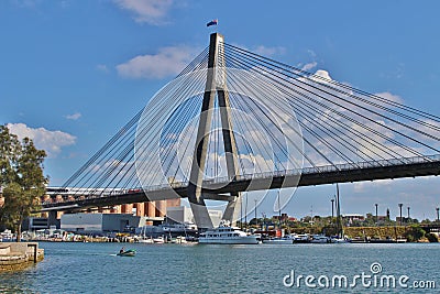 Anzac Bridge, Sydney Editorial Stock Photo