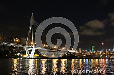Anzac Bridge, Sydney Editorial Stock Photo