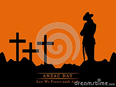 Anzac Day background Vector Illustration