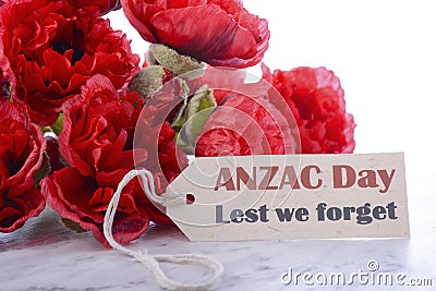 ANZAC Day Poppies Stock Photo