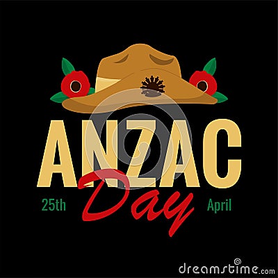 anzac day poster template vector stock Stock Photo