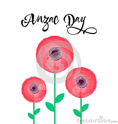 Anzac Day vector card, 25th of April. Vector Illustration