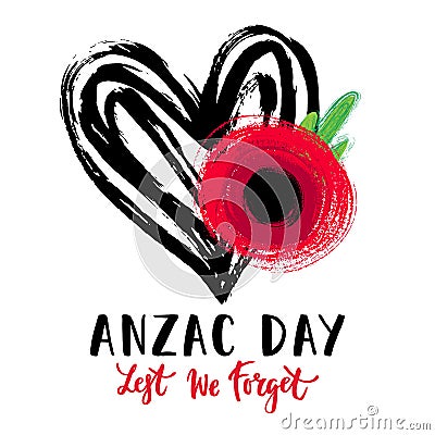 Anzac day vector card Vector Illustration