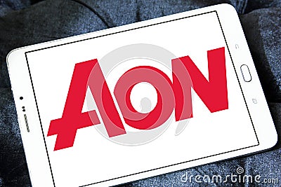 AON insurance logo Editorial Stock Photo