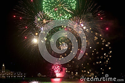 Aon Summer Fireworks 840728 Stock Photo