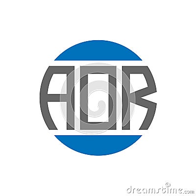 AOR letter logo design on white background. AOR creative initials circle logo concept. Vector Illustration