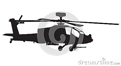 Apache helicopter Vector Illustration