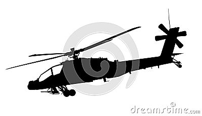 Apache helicopter Vector Illustration