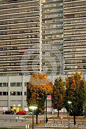 Apartment block, Schaerbeek, Brussels, Belgium Editorial Stock Photo