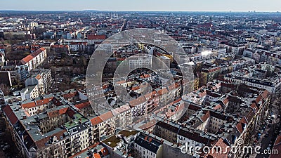 Apartment blocks in Berlin - view from above Editorial Stock Photo