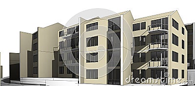 Apartment building Vector Illustration