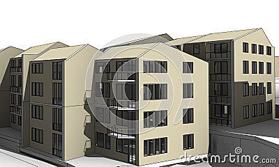 Apartment building Vector Illustration