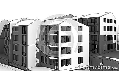 Apartment building Vector Illustration