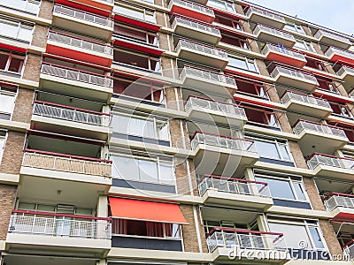 Apartment building front Stock Photo