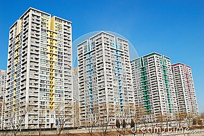 Apartment buildings Stock Photo