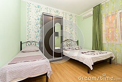 Apartment in a cheap hotel Stock Photo