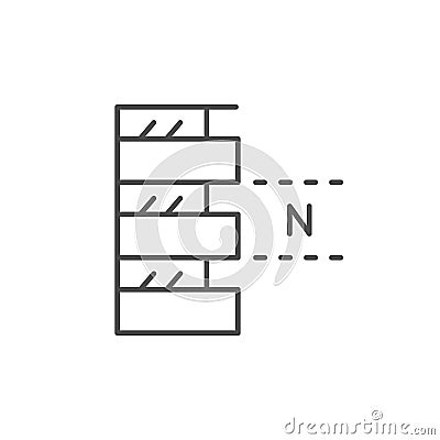 Apartment floor line outline icon Vector Illustration