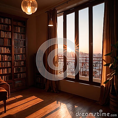 Apartment , interior of home, vintage retro classic decor Stock Photo