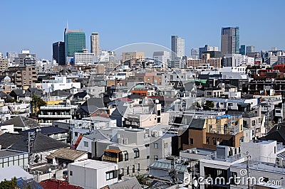 Apartment and Office Buildings In Tokyo Japan Stock Photo