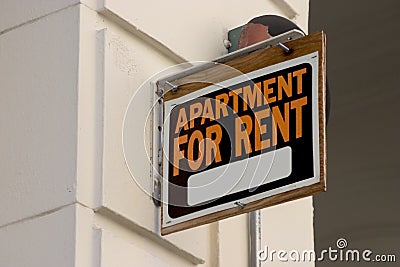 Apartment for Rent Sign Stock Photo