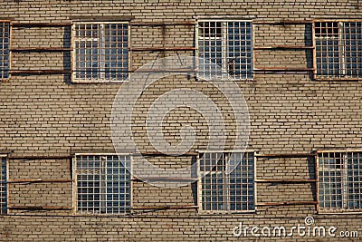 Apartments with bars on windows Stock Photo