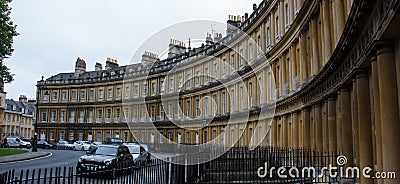 Apartments of the Georgian Style in Bath, England Editorial Stock Photo