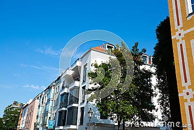 Apartments, tenement houses, condominiums in Schwabing, Munich Stock Photo