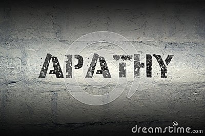 Apathy word gr Stock Photo