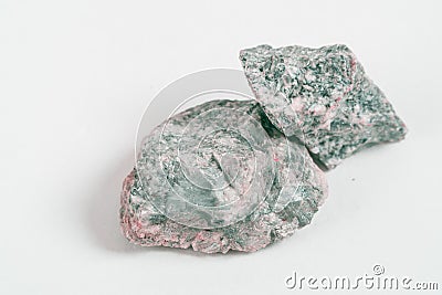 Apatite stone on a white background isolate Stock Photo