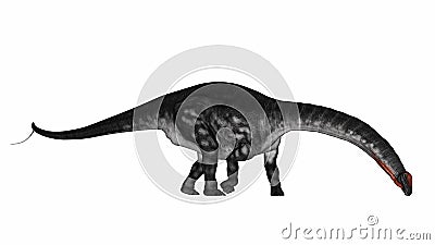 Apatosaurus dinosaur drinking or eating - 3D render Stock Photo