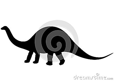 Apatosaurus silhouette Cartoon Illustration