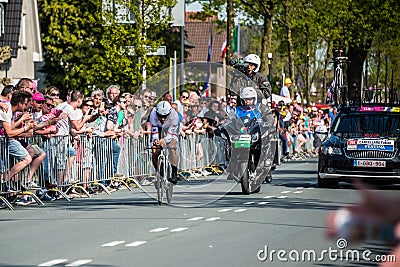 Apeldoorn, Netherlands May 6, 2016; Fabian Cancellara during Time trial stage Editorial Stock Photo