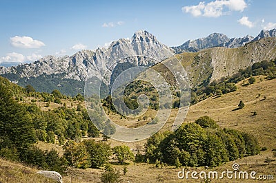 Apennine mountains landscape, Tuscany, Italy Stock Photo